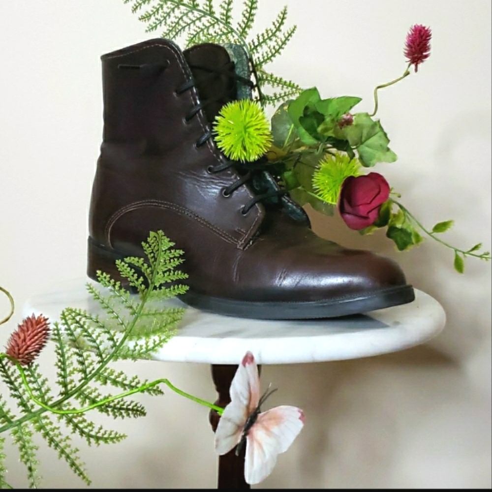 Vintage SANTANA Canada Leather Boot Lace Up 8